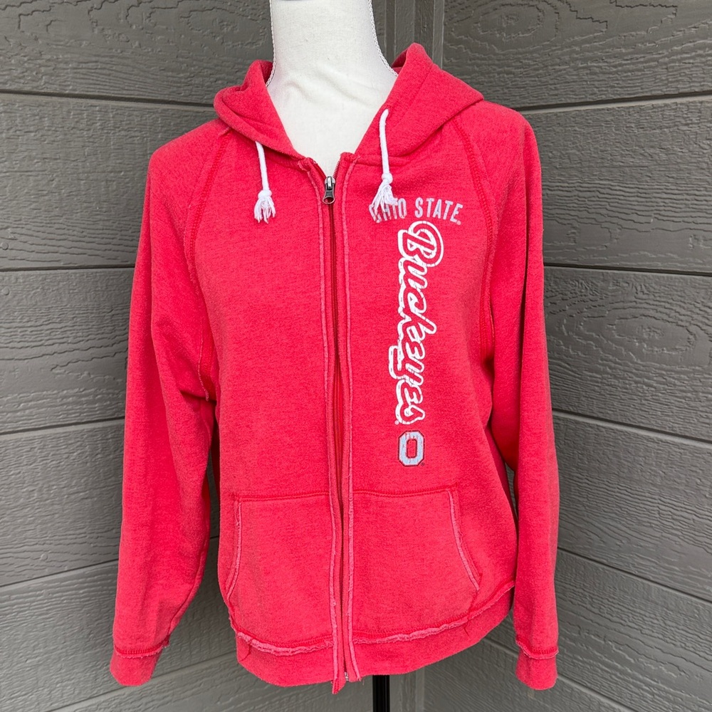 Ohio State Buckeyes Red Zip-Up Hoodie